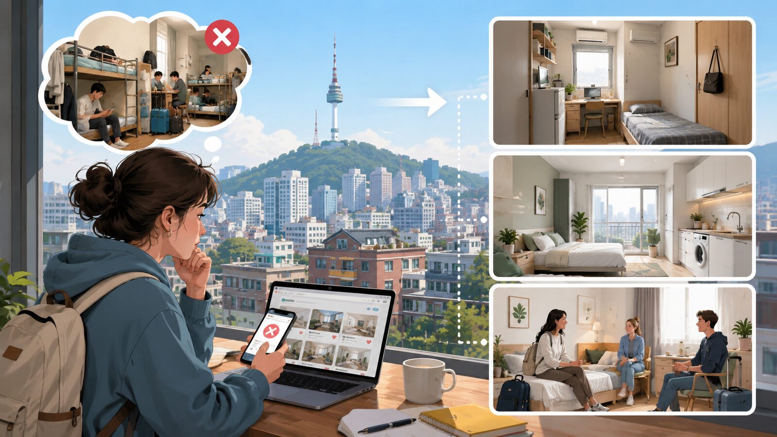 교환학생 기숙사 떨어졌을 때 서울 숙소 찾는 법